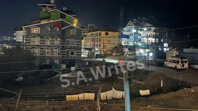 mountain valleys in night